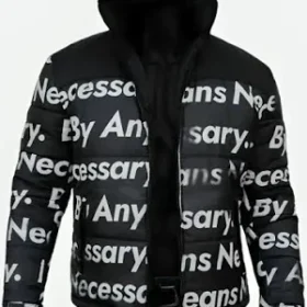 Goku Drip Black Puffer Jacket