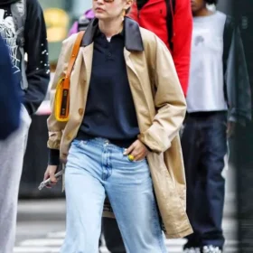 NYC 2026 Gigi Hadid Car Cotton Coat