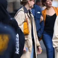 NYC 2026 Gigi Hadid Car Cotton Coat