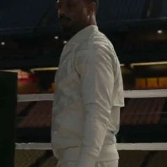 Michael B. Jordan Creed III White Bomber Jacket