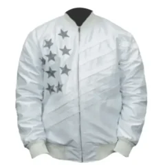 Michael B. Jordan Creed III White Bomber Jacket