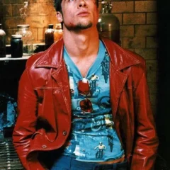 Brad Pitt Fight Club Leather Jacket