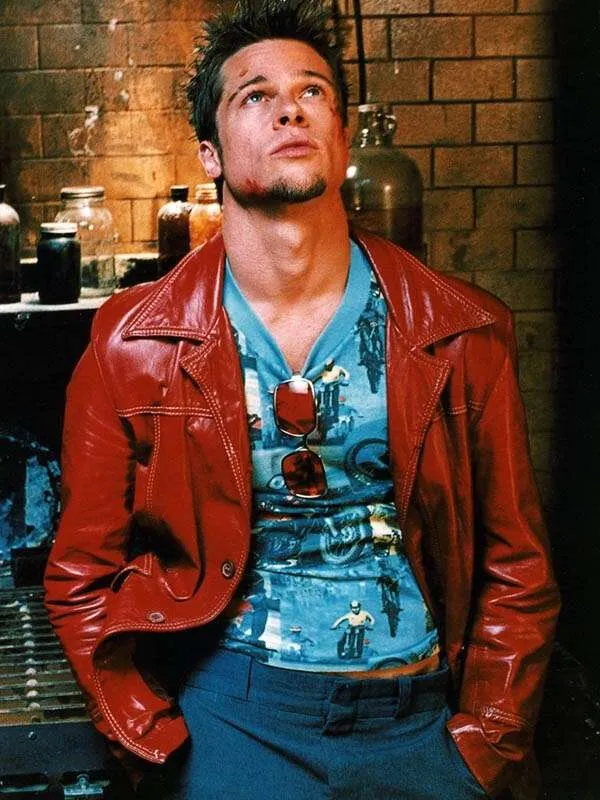 Brad Pitt Fight Club Leather Jacket