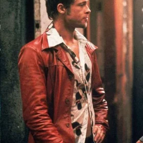 Brad Pitt Fight Club Leather Jacket