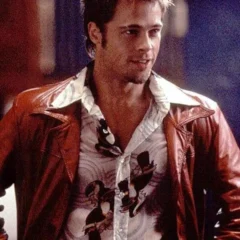 Brad Pitt Fight Club Leather Jacket