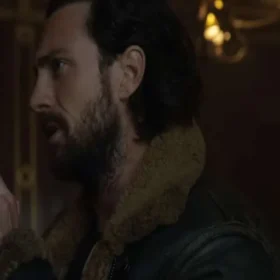 Aaron Taylor-Johnson Kraven the Hunter Shearling Jacket