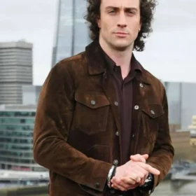 Fuze 2026 Aaron Taylor-Johnson Suede Leather Jacket
