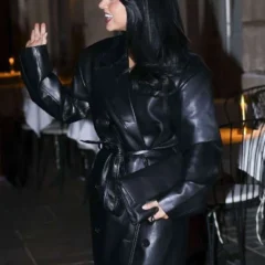 Becky G 2026 Black Trench Coat