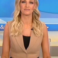 Carley Shimkus Fox and Friends 2026 Brown Vest