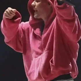 Coachella 2026 Justin Bieber Pink Hoodie