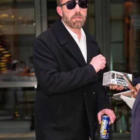 Ben Affleck 2026 Black Peacoat