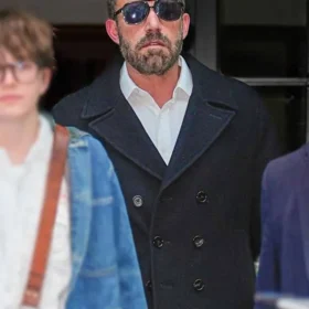 Ben Affleck 2026 Black Peacoat