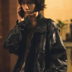 Climax 2026 Im Jin-ah Black Leather Jacket