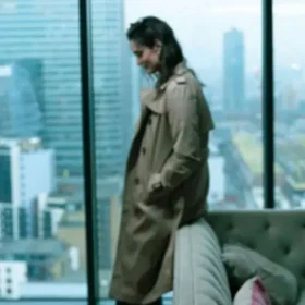 Lauren Budd Jitters 2026 Brown Trench Coat