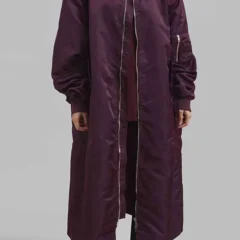 Anne Hathaway NYC 2026 Bomber Coat