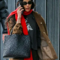 NYC 2026 Zoe Kravitz Brown Jacket