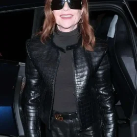 Isabelle Huppert 2026 Cannes Film Festival Leather Jacket