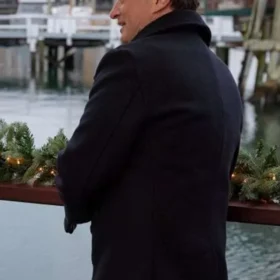 Wes Brown A Newport Christmas Black Wool Coat