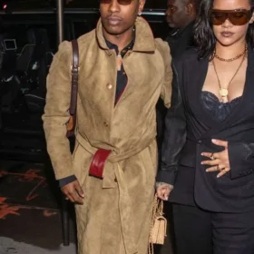 A$AP Rocky New York City 2026 Brown Coat