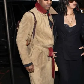 A$AP Rocky New York City 2026 Brown Coat