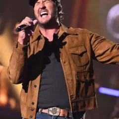 American Idol 2026 Luke Bryan Brown Suede Jacket