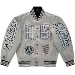 Cookin Soul Italian Hustler Silver Varsity Jacket
