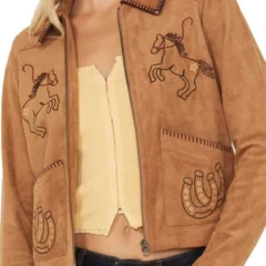 Courtney Steeves Brown Leather Jacket