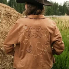 Courtney Steeves Brown Leather Jacket