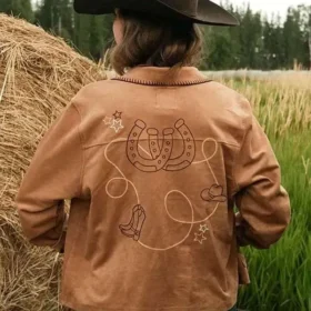 Courtney Steeves Brown Leather Jacket