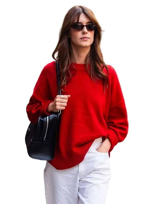 Daisy Edgar Jones Red Sweatshirt