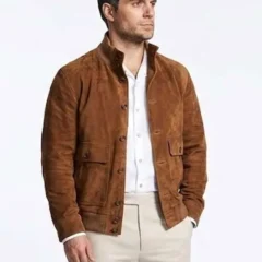 In the Grey 2026 Henry Cavill Brown Suede Jacket