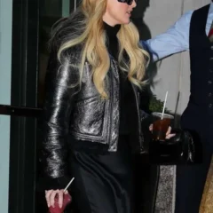 Kathryn Newton Lisa Frankenstein 2024 Black Leather Jacket
