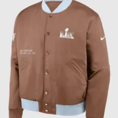 Super Bowl LX Legacy Brown Bomber Jacket