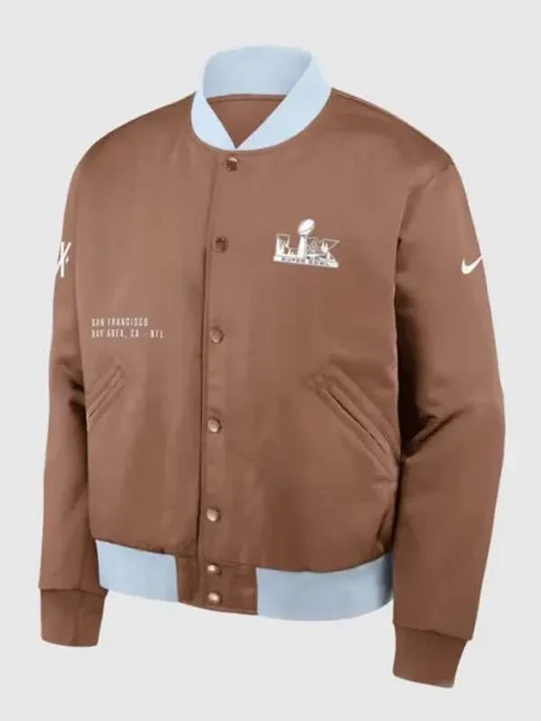 Super Bowl LX Legacy Brown Bomber Jacket