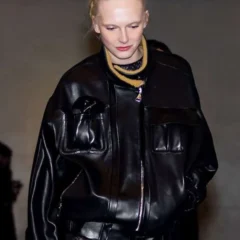 NYC 2026 Alex Consani Black Leather Jacket