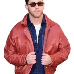 NYC 2026 Nick Jonas Red Jacket