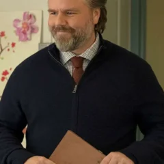 Tyler Labine New Amsterdam Black Bomber Jacket