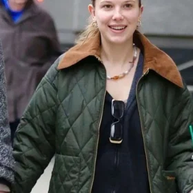 New York City Millie Bobby Brown Quilted Jacket