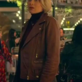 Trying S03 Sian Brooke Brown Leather Jacket