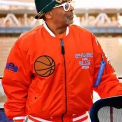 Spike Lee New York Knicks Orange Bomber Jacket