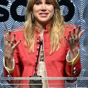 Suki Waterhouse ASCAP 2026 Pop Awards Red Jacket