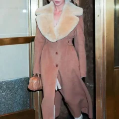 New York City Sydney Sweeney Shearling Coat