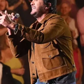 American Idol 2026 Luke Bryan Brown Suede Jacket
