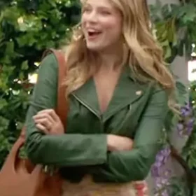 Summer Newman The Young and the Restless Green Leather Jacket