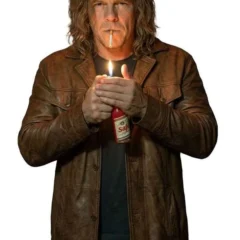 Motor City 2026 Alan Ritchson Brown Leather Jacket