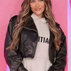 Amy Kenyon Finding Emily 2026 Black Leather Jacket