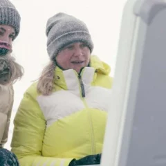 Beth Foxwell 007 Road to a Million Yellow Puffer Jacket