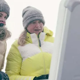 Beth Foxwell 007 Road to a Million Yellow Puffer Jacket