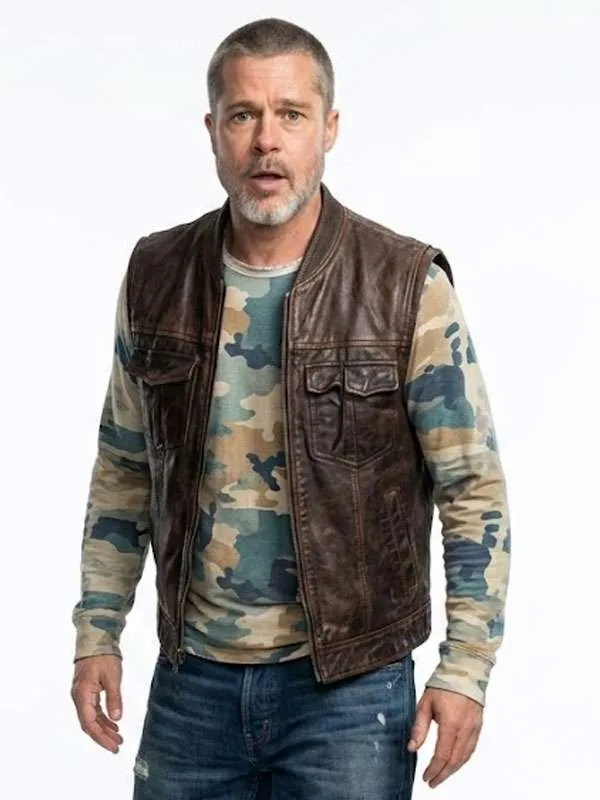 Heart of the Beast 2026 Brad Pitt Brown Vest