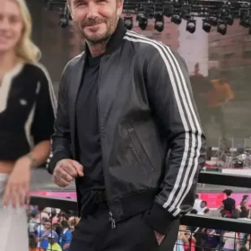David Beckham FIFA World Cup 2026 Track Leather Jacket